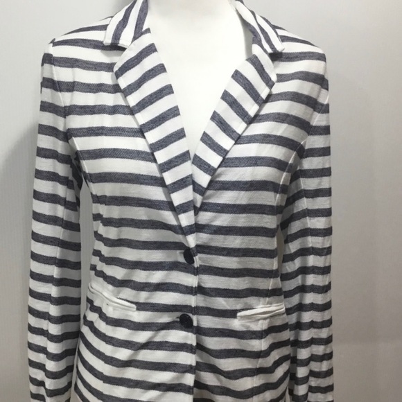 GAP STRIPED LIGHT KNIT BLAZER - Picture 7 of 12